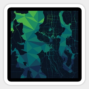 Seattle Geometric Map Sticker